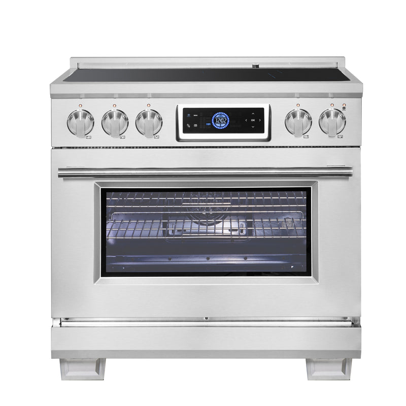 Load image into Gallery viewer, Forno Maximus 36 Inch, Stainless Steel Induction Range with Air Fryer - FFSIN0968-36