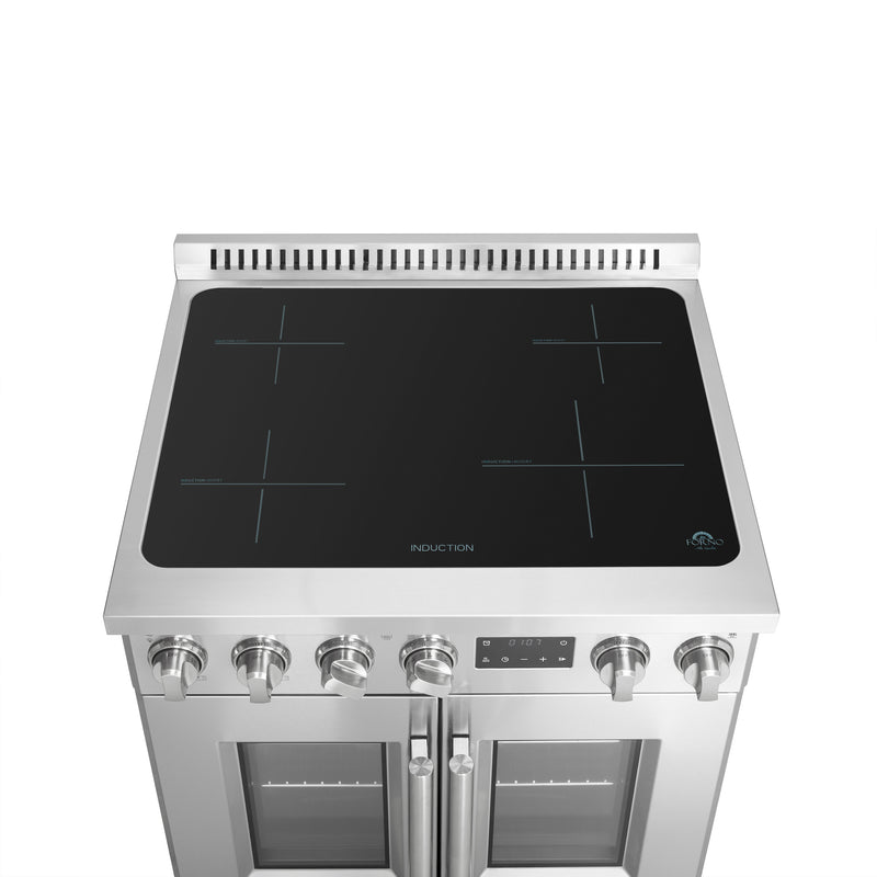 Load image into Gallery viewer, Forno Torino 30 Inch, Stainless Steel French Door Induction Range with Air Fryer - FFSIN0950-30