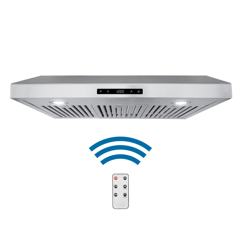Load image into Gallery viewer, Cosmo 30 in. Under Cabinet Range Hood with Digital Touch Controls, 3-Speed Fan, LED Lights and Permanent Filters in Stainless Stee
