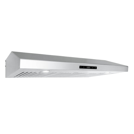 Cosmo 36 in. Under Cabinet Range Hood with Digital Touch Controls, 3-Speed Fan, LED Lights and Permanent Filters in Stainless Steel
