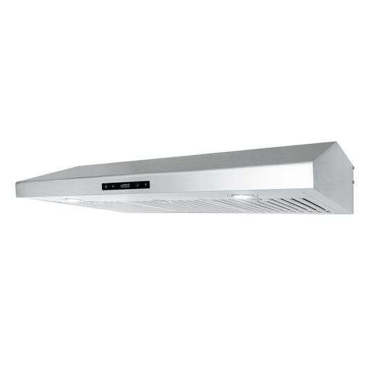 Cosmo 36 in. Under Cabinet Range Hood with Digital Touch Controls, 3-Speed Fan, LED Lights and Permanent Filters in Stainless Steel