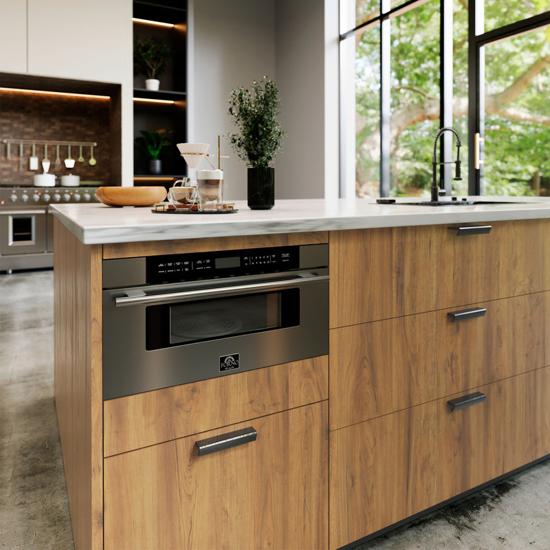Load image into Gallery viewer, Forno Capoliveri 30-Inch, Stainless Steel Drawer Microwave - FMWDR3000-30