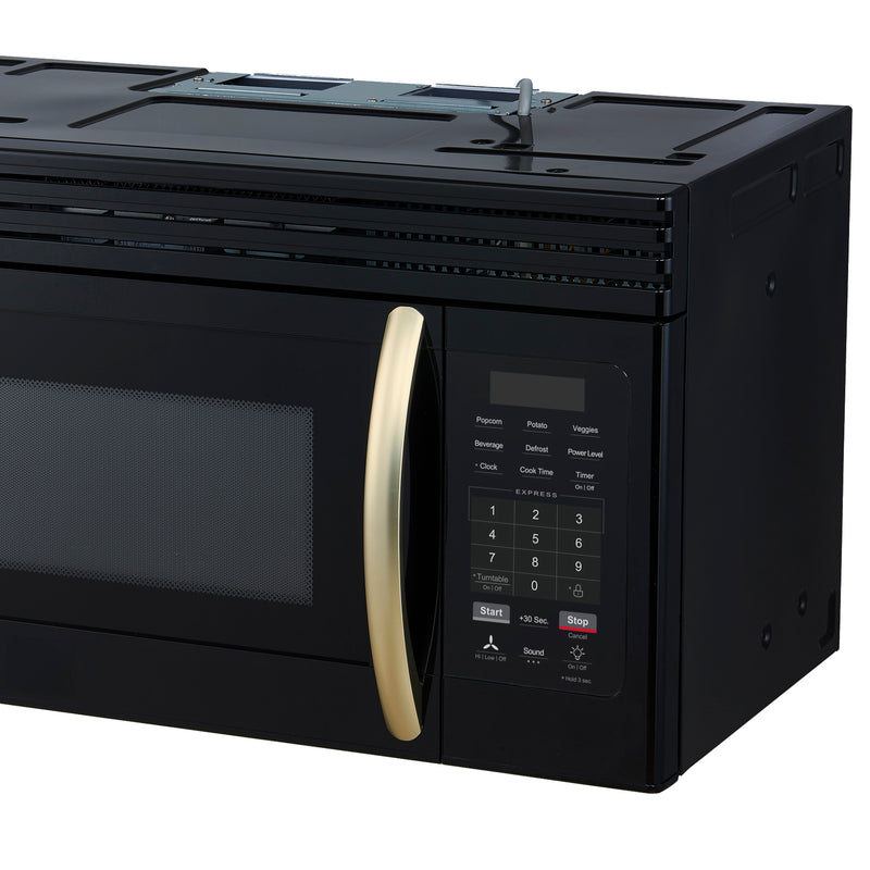 Load image into Gallery viewer, Forno Scalo 30-Inch Over the Range Microwave, Black – 1.6 cu.ft, 300 CFM Vent, Touch Control, LED Light