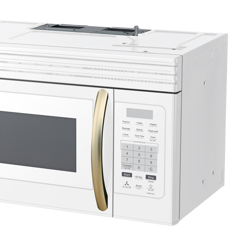 Load image into Gallery viewer, Forno Scalo 30-Inch Over the Range Microwave, White – 1.6 cu.ft, 300 CFM Vent, Touch Control, LED Light