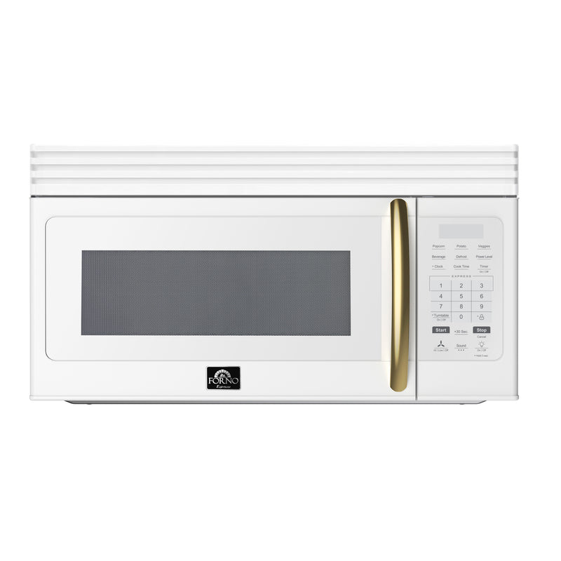 Load image into Gallery viewer, Forno Scalo 30-Inch Over the Range Microwave, White – 1.6 cu.ft, 300 CFM Vent, Touch Control, LED Light