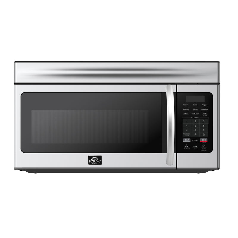 Load image into Gallery viewer, Forno Scalo 30-Inch Over the Range Microwave, Stainless Steel – 1.6 cu.ft, 300 CFM Vent, Touch Control, LED Light