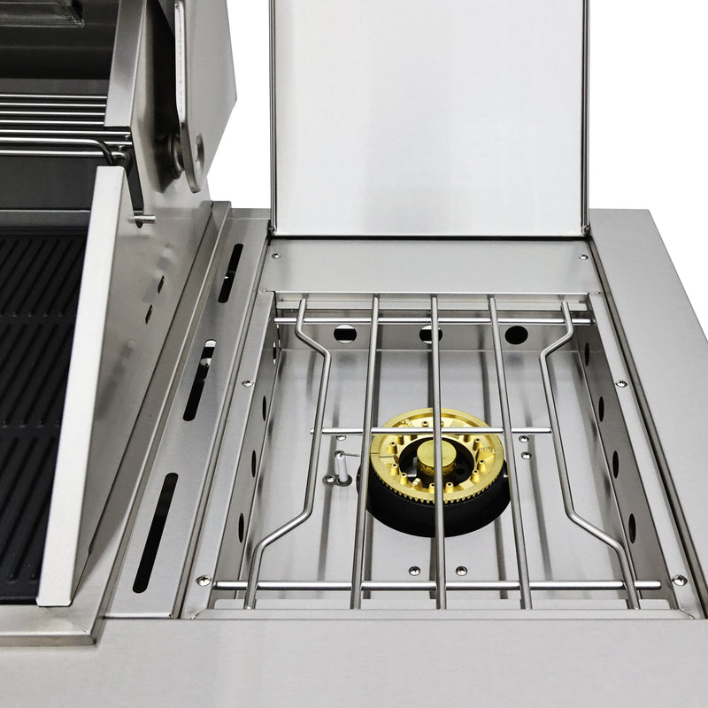 Load image into Gallery viewer, Forno Bulnes 40-Inch, Stainless Steel BBQ, with 5 Burners, Sear & Rotisserie Infrared, Beverage Center & Black Granite Countertops - FODKT2520BLK