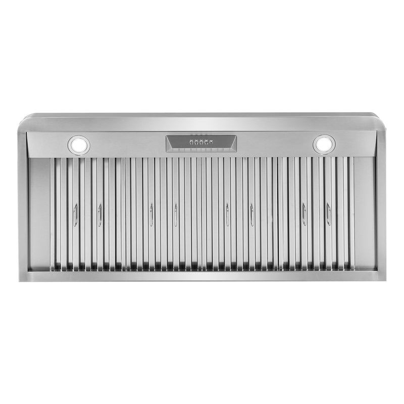 Load image into Gallery viewer, Cosmo 48 in. Under Cabinet Range Hood with Push Button Controls, Permanent Filters, 3-Speed Fan and LED Lights in Stainless Steel