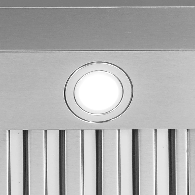 Load image into Gallery viewer, Cosmo 48 in. Under Cabinet Range Hood with Push Button Controls, Permanent Filters, 3-Speed Fan and LED Lights in Stainless Steel