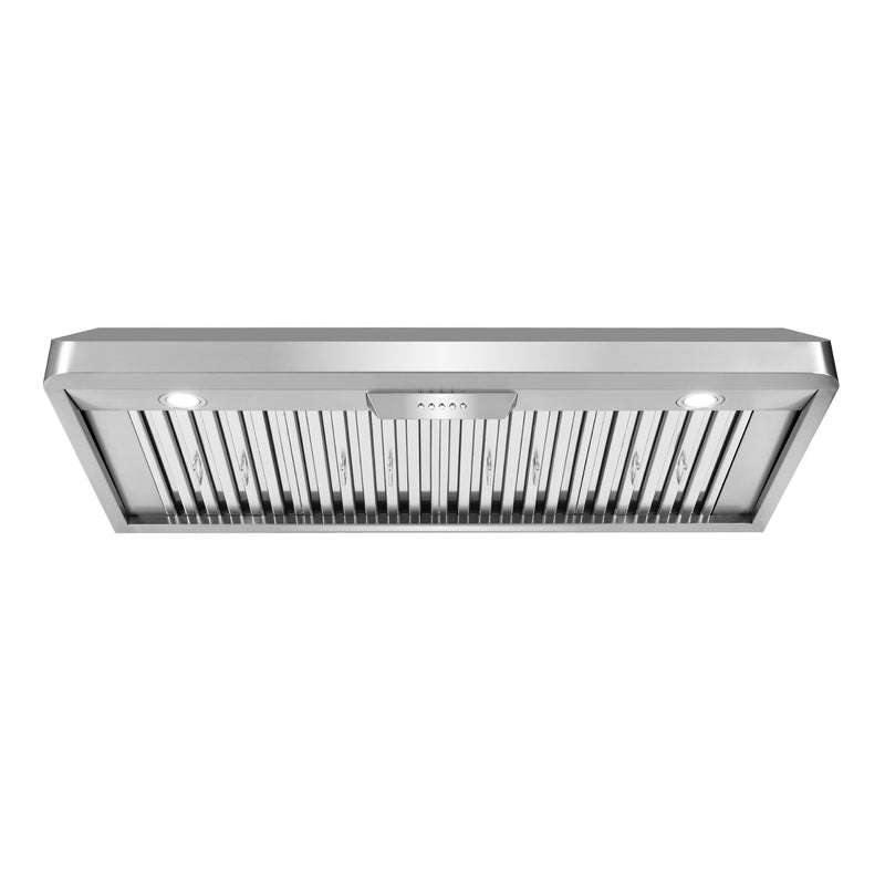 Load image into Gallery viewer, Cosmo 48 in. Under Cabinet Range Hood with Push Button Controls, Permanent Filters, 3-Speed Fan and LED Lights in Stainless Steel