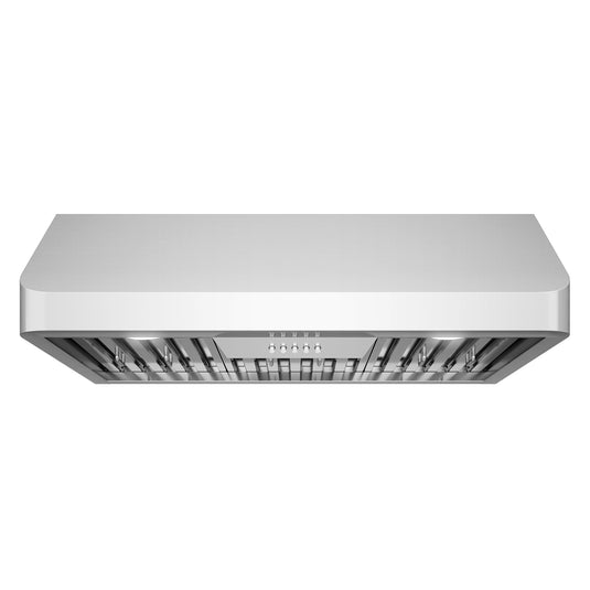 Cosmo 30 in. Ducted Under Cabinet Range Hood in Stainless Steel with Push Button Controls, LED Lighting and Permanent Filters