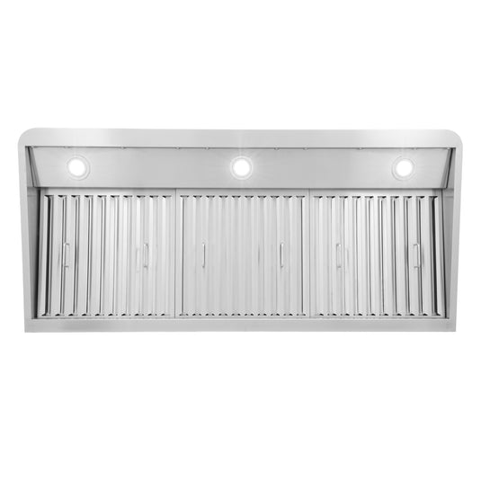 Cosmo 48 in. Ducted Under Cabinet Range Hood with Soft-Touch Controls, Permanent Filters, 4-Speed Fan, LED Lights in Stainless Steel