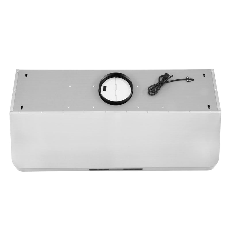 Load image into Gallery viewer, Cosmo 48 in. Ducted Under Cabinet Range Hood with Soft-Touch Controls, Permanent Filters, 4-Speed Fan, LED Lights in Stainless Steel