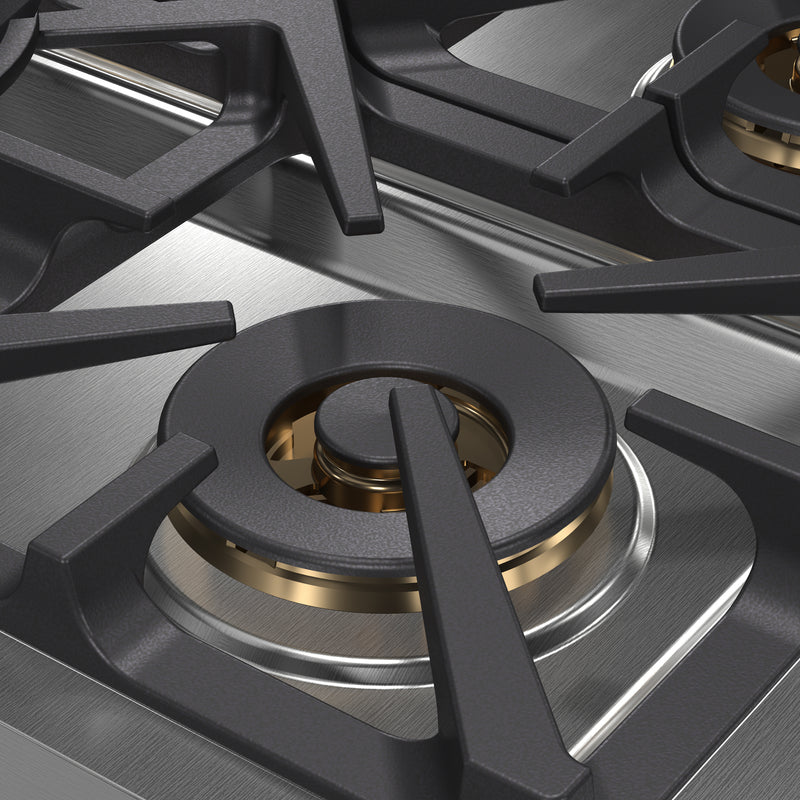 Load image into Gallery viewer, Forno Spezia Alta Qualita 36-Inch Pro-Style Gas Rangetop, Stainless Steel, 6 Sealed Burners, Continuous Cast Iron Grates, High Heat Output