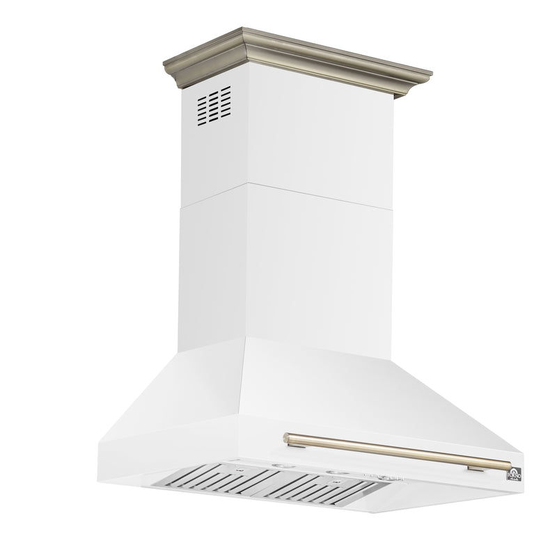Load image into Gallery viewer, Forno Aria 36 Inch, White Wall-Mounted Range Hood - FRHWM5095-36WHT