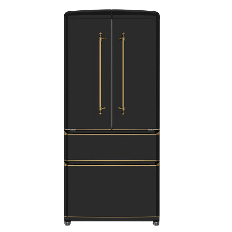 Load image into Gallery viewer, Forno Luigi 33-Inch, Black French Door Refrigerator - FFFFD1791-33BLK