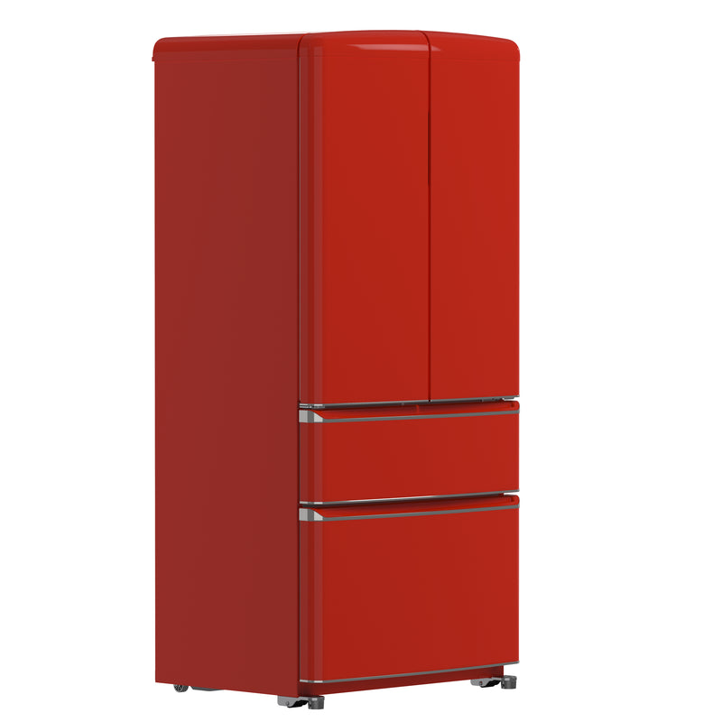 Load image into Gallery viewer, Forno Luigi 33-Inch French Door Refrigerator, 18 cu.ft, Red Finish, Handle-Free Design, ENERGY STAR Certified