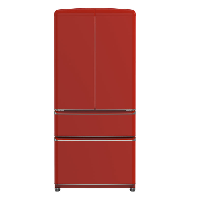 Load image into Gallery viewer, Forno Luigi 33-Inch French Door Refrigerator, 18 cu.ft, Red Finish, Handle-Free Design, ENERGY STAR Certified