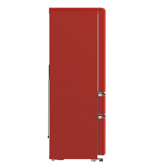 Forno Luigi 33-Inch French Door Refrigerator, 18 cu.ft, Red Finish, Handle-Free Design, ENERGY STAR Certified