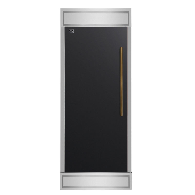 Load image into Gallery viewer, Forno Maderno 28-Inch, Black Built-In Convertible Refrigerator, Left Swing - FFFFD1722-32LMG-BLK