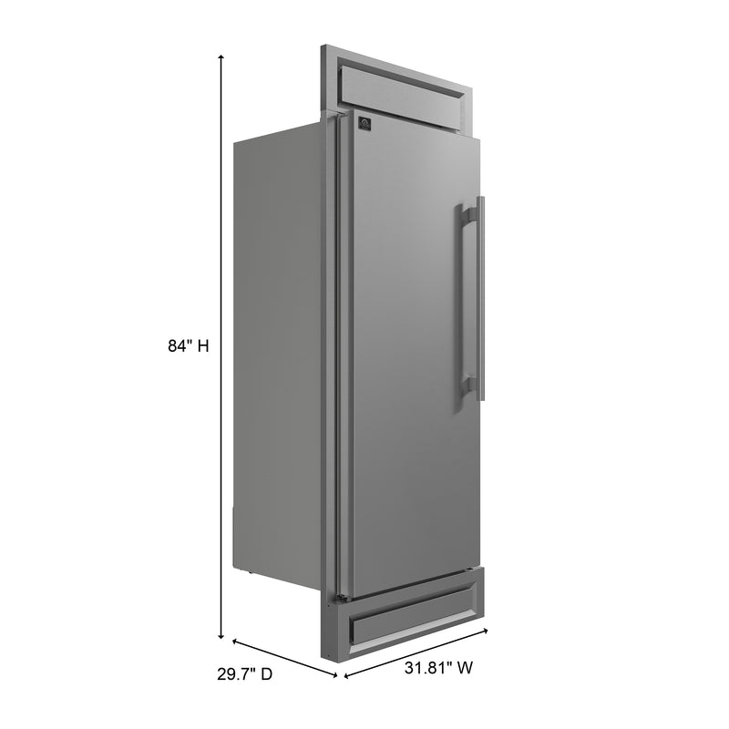 Load image into Gallery viewer, Forno Maderno 28-Inch Built-In Convertible Refrigerator, 13.6 cu.ft, Left Swing, Decorative Grill, ENERGY STAR Certified