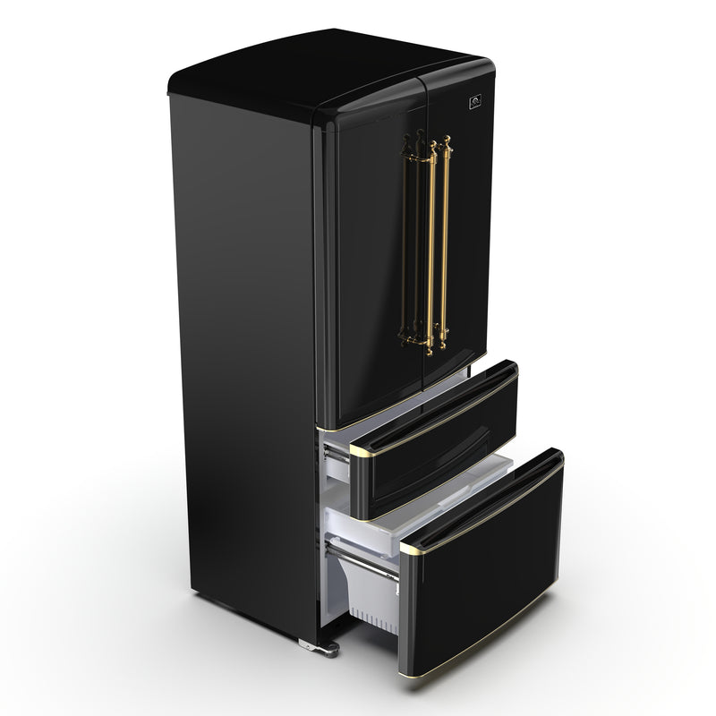 Load image into Gallery viewer, Forno Luigi 33-Inch, Black French Door Refrigerator - FFFFD1791-33BLK