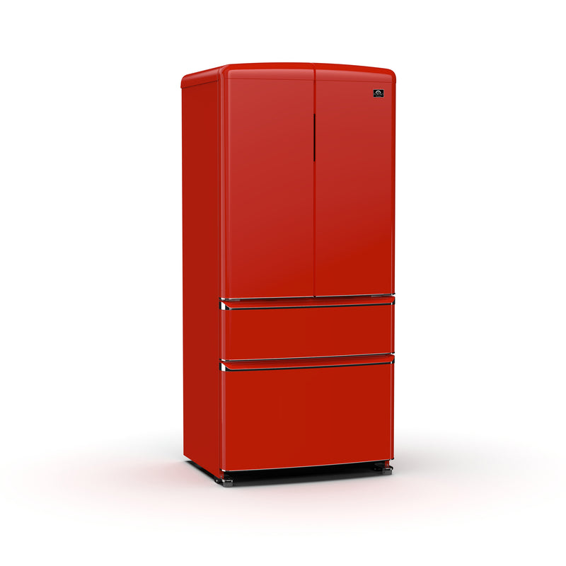 Load image into Gallery viewer, Forno Luigi 33-Inch French Door Refrigerator, 18 cu.ft, Red Finish, Handle-Free Design, ENERGY STAR Certified