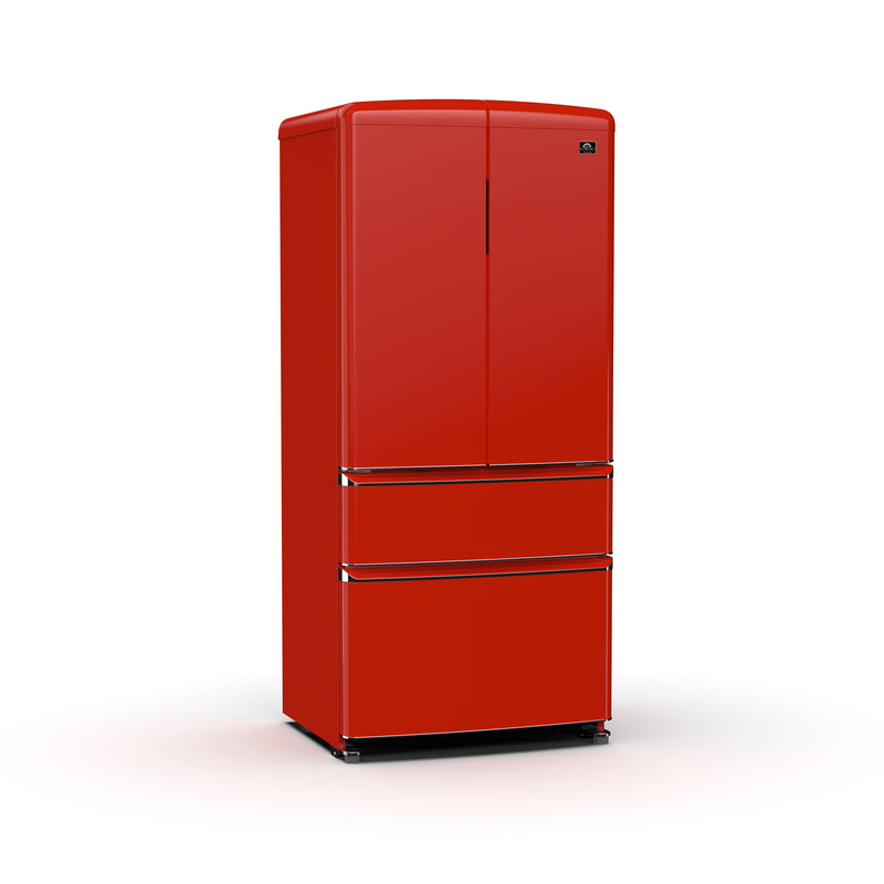Load image into Gallery viewer, Forno Luigi 33-Inch French Door Refrigerator, 18 cu.ft, Red Finish, Handle-Free Design, ENERGY STAR Certified