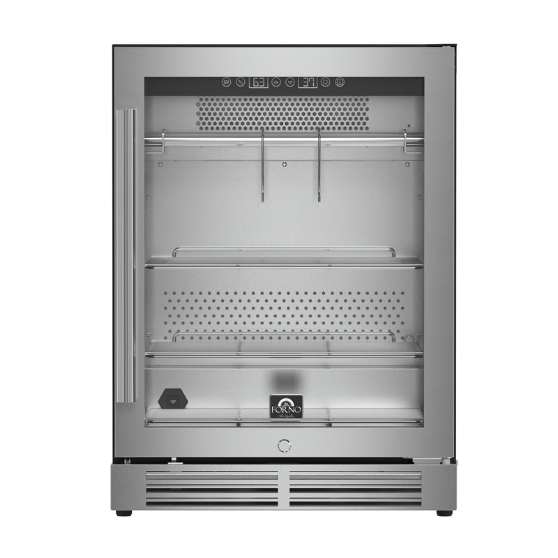 Load image into Gallery viewer, Forno Asciutto 24-Inch Dry Aging Cabinet, Stainless Steel 304, 4.41 cu.ft, LED Lighting, Adjustable Shelves