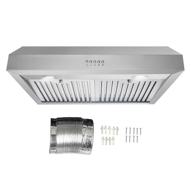 Load image into Gallery viewer, Cosmo 30 in. Ducted Under Cabinet Range Hood in Stainless Steel with LED Lighting and Permanent Filters