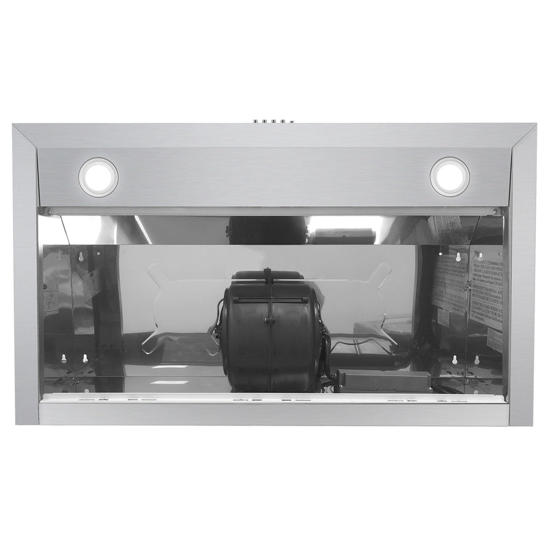 Load image into Gallery viewer, Cosmo 36 in. Under Cabinet Range Hood with Push Button Controls, 3-Speed Fan, LED Lights and Permanent Filters in Stainless Steel