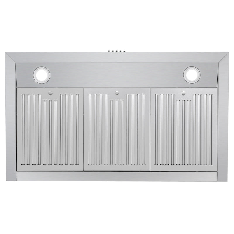 Load image into Gallery viewer, Cosmo 36 in. Under Cabinet Range Hood with Push Button Controls, 3-Speed Fan, LED Lights and Permanent Filters in Stainless Steel