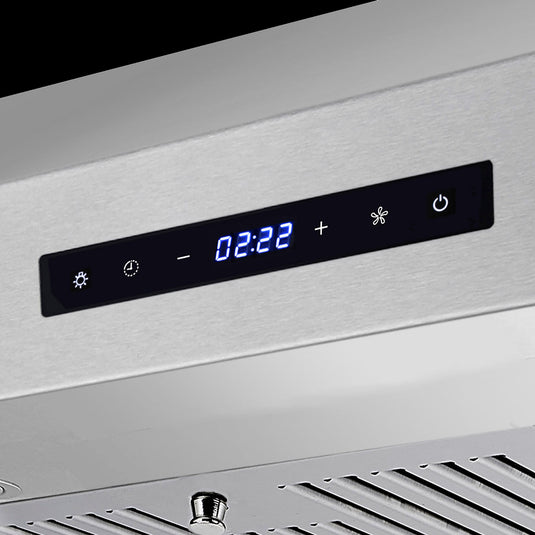 Cosmo UMC30 Under Cabinet Stainless Steel Range Hood with LED Light, 380 CFM, Permanent Filter, Convertible from Ducted to Ductless (Kit Not Included), 30 in., Stainless Steel