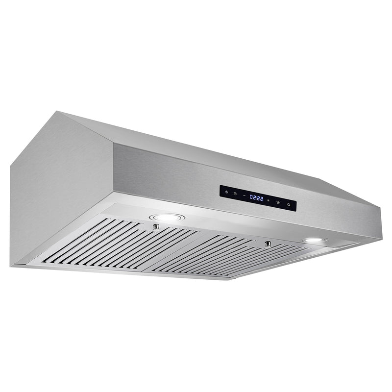 Load image into Gallery viewer, Cosmo UMC30 Under Cabinet Stainless Steel Range Hood with LED Light, 380 CFM, Permanent Filter, Convertible from Ducted to Ductless (Kit Not Included), 30 in., Stainless Steel
