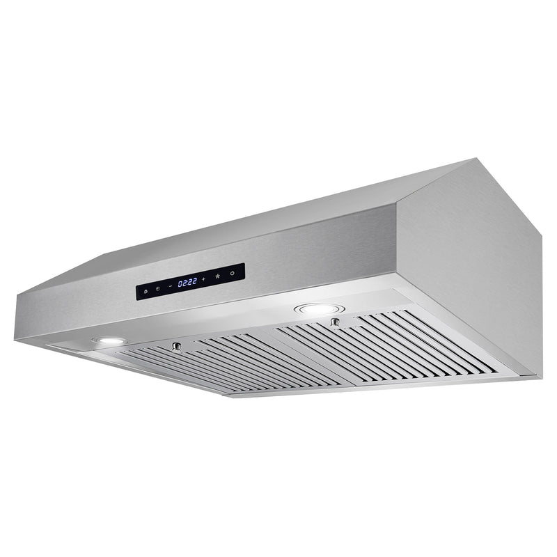 Load image into Gallery viewer, Cosmo UMC30 Under Cabinet Stainless Steel Range Hood with LED Light, 380 CFM, Permanent Filter, Convertible from Ducted to Ductless (Kit Not Included), 30 in., Stainless Steel