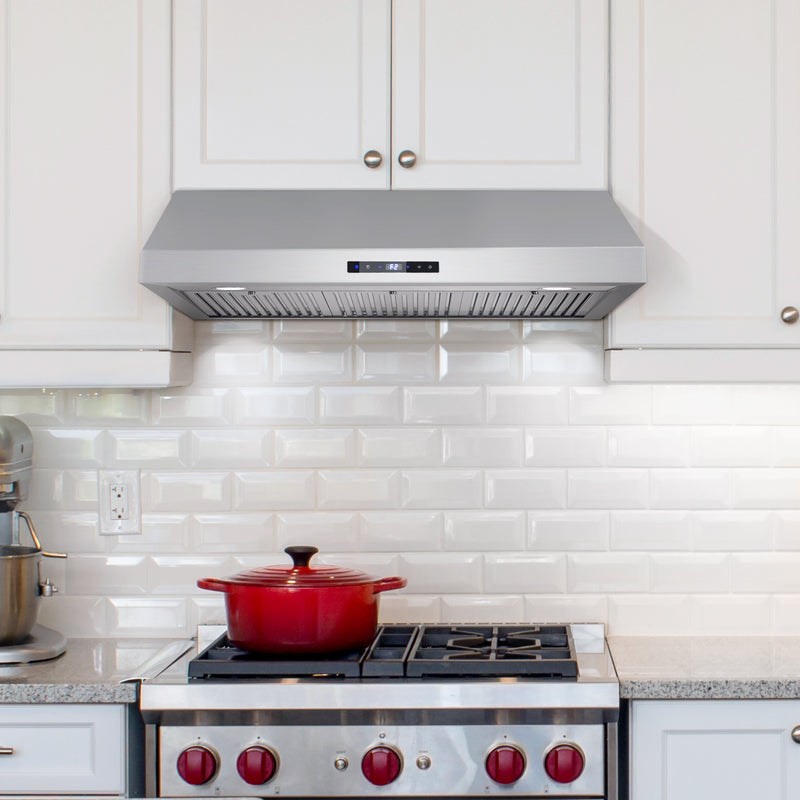 Load image into Gallery viewer, Cosmo 36 in. Under Cabinet Range Hood with Digital Touch Controls, 3-Speed Fan, LED Lights and Permanent Filters in Stainless Steel