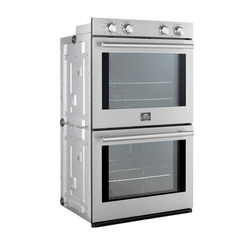 Load image into Gallery viewer, Forno Vomero 30-Inch Double Wall Oven, Stainless Steel, 10 cu.ft Total Capacity, 7100W Convection, Mechanical Controls, Self-Cleaning Function