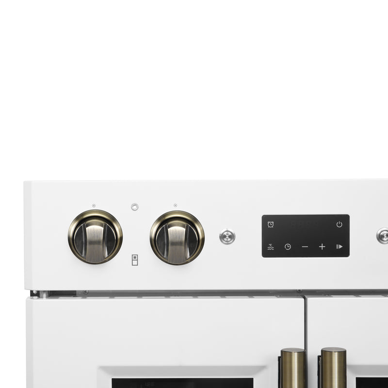 Load image into Gallery viewer, Forno Asti 30-Inch, White Electric Wall Double Oven with Upper French Doors - FBOEL1340-30WHT