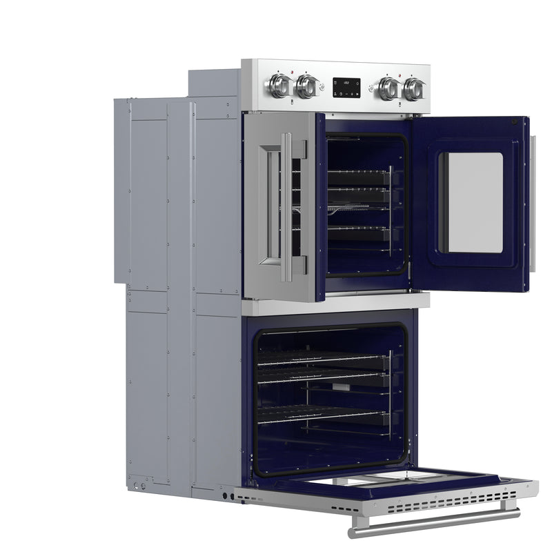 Load image into Gallery viewer, Forno Gallico 30-Inch Electric French Door Double Oven, Stainless Steel, Convection Cooking, Touch Control Panel, Self-Cleaning Function