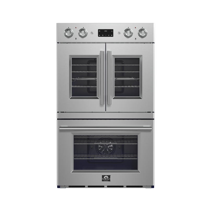 Load image into Gallery viewer, Forno Gallico 30-Inch Electric French Door Double Oven, Stainless Steel, Convection Cooking, Touch Control Panel, Self-Cleaning Function