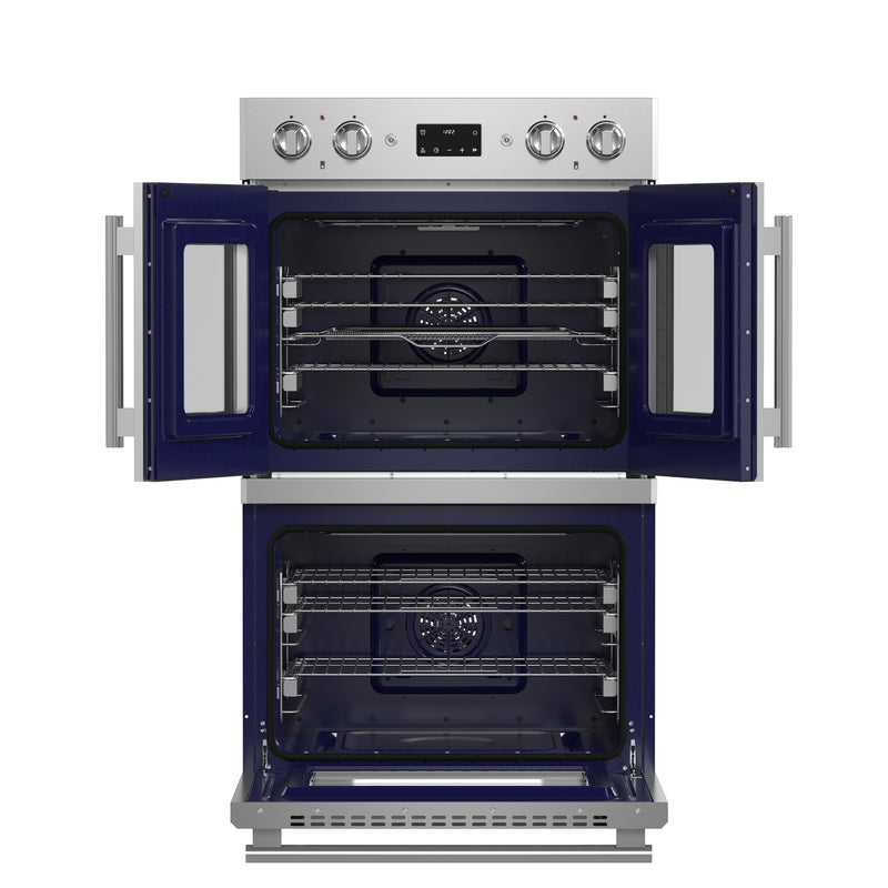 Load image into Gallery viewer, Forno Gallico 30-Inch Electric French Door Double Oven, Stainless Steel, Convection Cooking, Touch Control Panel, Self-Cleaning Function