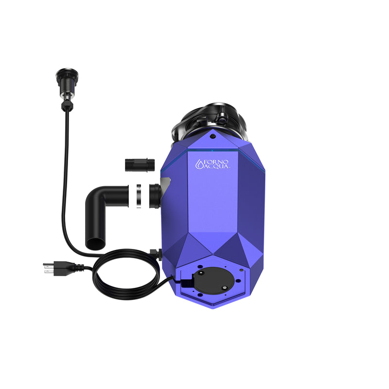 Load image into Gallery viewer, FORNO ACQUA BrightDIAMOND Amethyst 1HP Super Quiet Garbage Disposal Corded with Motion Sensor Cabinet Light & Pre-Wired Air Switch