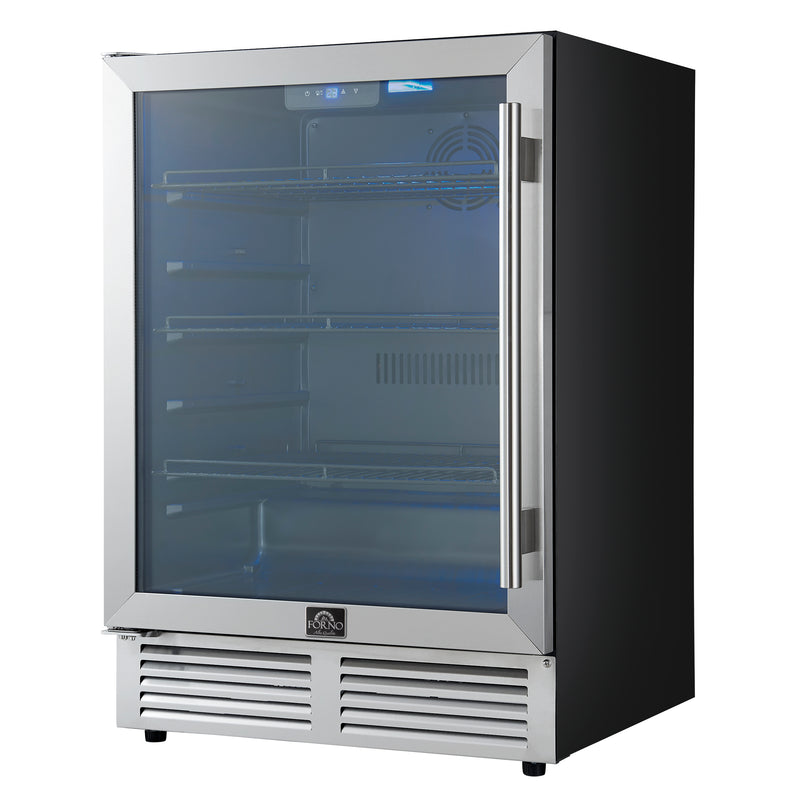 Load image into Gallery viewer, Forno Frescolino 24 Inch, Stainless Steel Built-In or Freestanding Beverage Cooler, 188 Can Capacity - FWCDR6665-24S