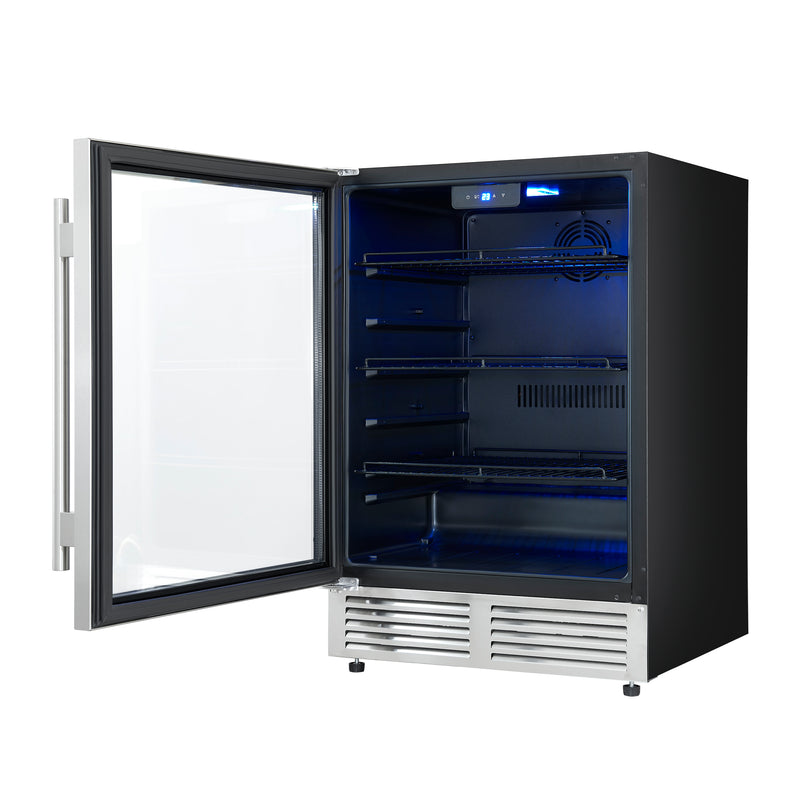 Load image into Gallery viewer, Forno Frescolino 24 Inch, Stainless Steel Built-In or Freestanding Beverage Cooler, 188 Can Capacity - FWCDR6665-24S