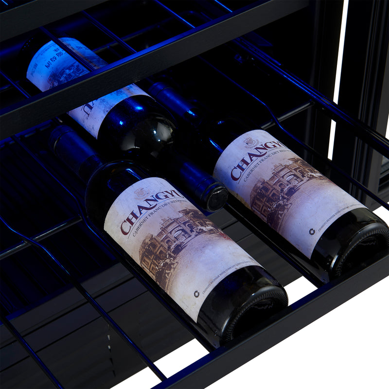 Load image into Gallery viewer, Forno Gemello 48 Inch, Black Side-by-Side Wine and Beverage Cooler - FWCDR6699-48BLK