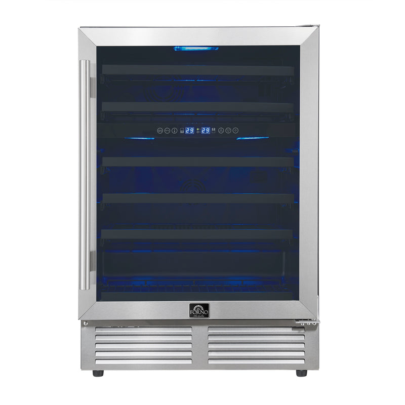 Load image into Gallery viewer, Forno Bacchino 24 Inch, Stainless Steel Wine Cooler, Stainless Steel, 51 Bottle Capacity - FWCDR6634-24S