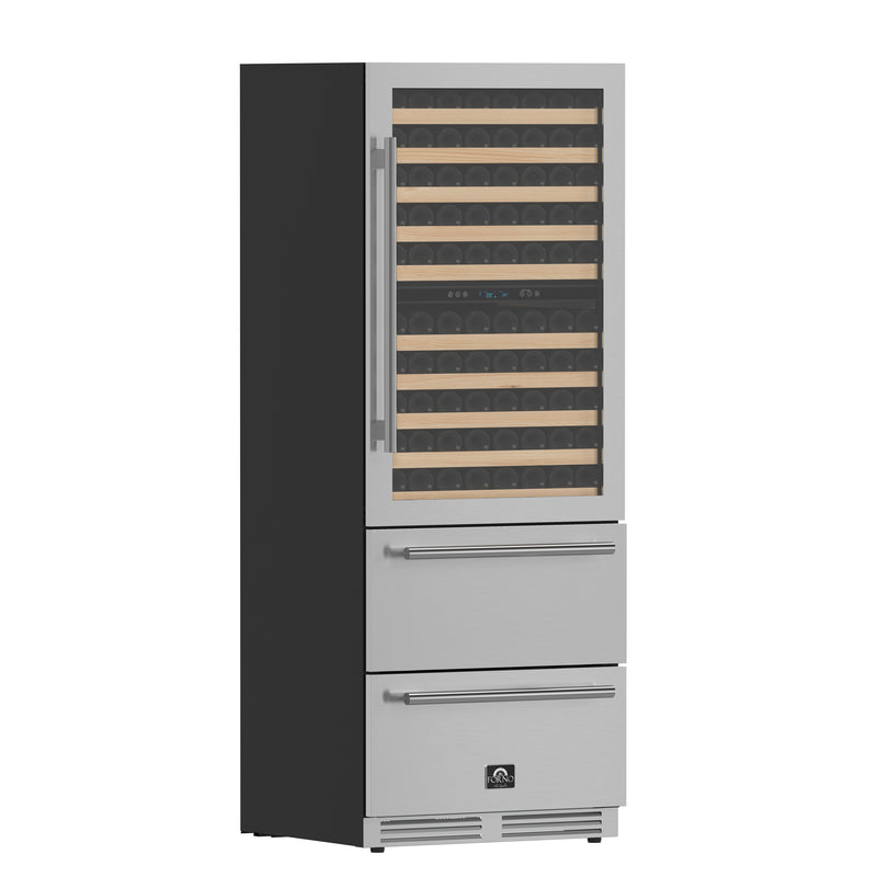 Load image into Gallery viewer, Forno Celano 30-Inch, Stainless Steel Triple Zone Wine and Beverage Cooler - FWCDR6697-30S