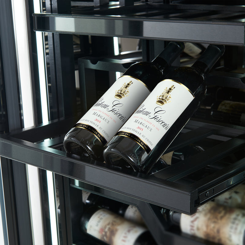 Load image into Gallery viewer, FORNO Abruzzo 48-Inch Dual Zones Wine Cellar, 102 Bottles, 24 cu. ft., Green Acrylic Holders & Black Shelves