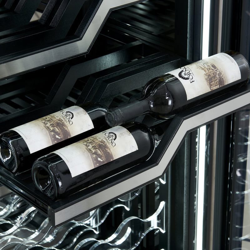 Load image into Gallery viewer, FORNO Abruzzo 48-Inch Dual Zone Wine Cellar, 102 Bottles, 24 cu. ft., Clear Acrylic Holders & Stainless Trim Shelves