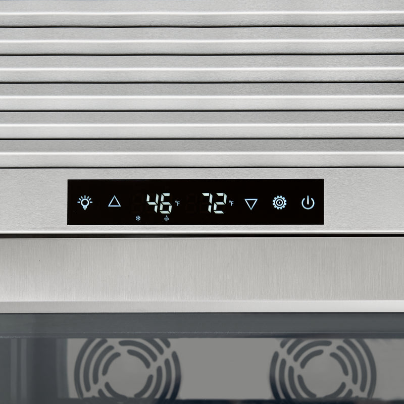 Load image into Gallery viewer, FORNO Abruzzo 48-Inch Dual Zone Wine Cellar, 102 Bottles, 24 cu. ft., Clear Acrylic Holders & Stainless Trim Shelves